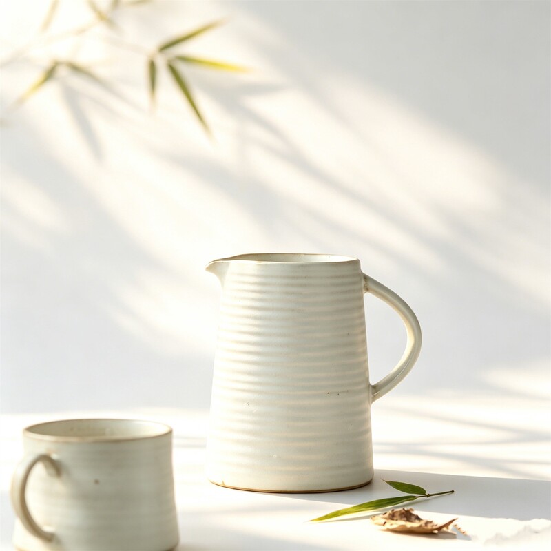 Open straight white powder lead coffee pot filter pot kettle sharing pot fair cup milk pot handmade ceramic ware mustard pot Open straight white powder lead coffee pot filter pot kettle sharing pot fair cup milk pot handmade ceramic ware mustard pot