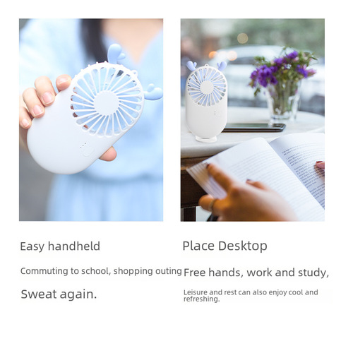 Handheld USB Fan Factory Wholesale Student Charging Mini Fan Pocket Fan Gift Imprinted with Logo