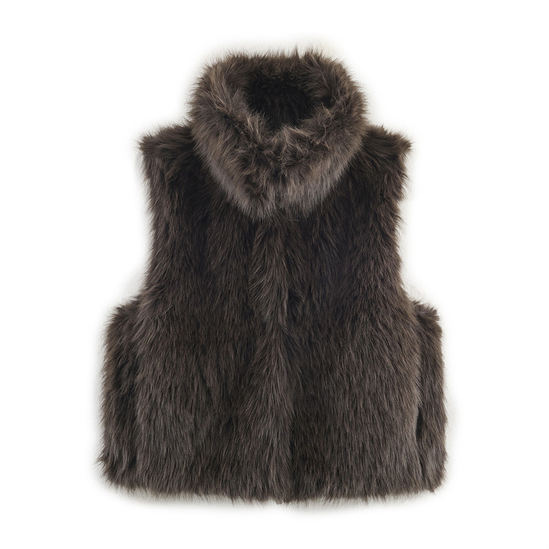 Foreign Trade Wholesale 2025 New Autum Women's Clothing European and American Style Fashionable Artificial Fur Effect Vest 1255727 Foreign Trade Wholesale 2025 New Autum Women's Clothing European and American Style Fashionable Artificial Fur Effect Vest 1255727