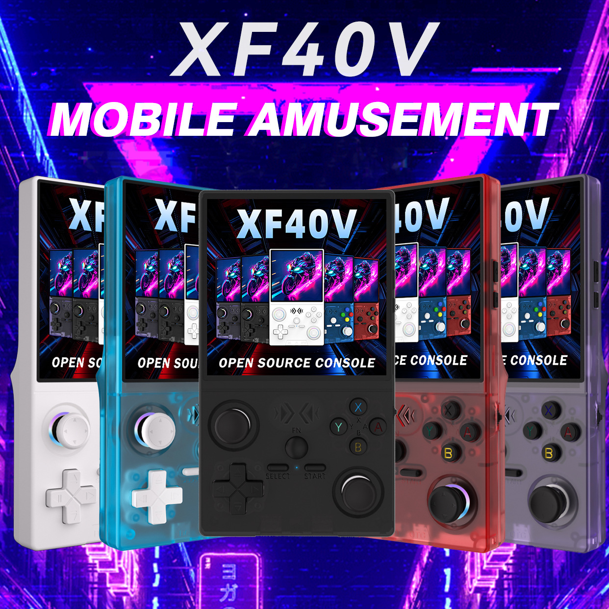 Cross-Border New Xf40V Open Source Handheld Game Console Portable Retro Arcade Game Nostalgic Wifi Online Battle