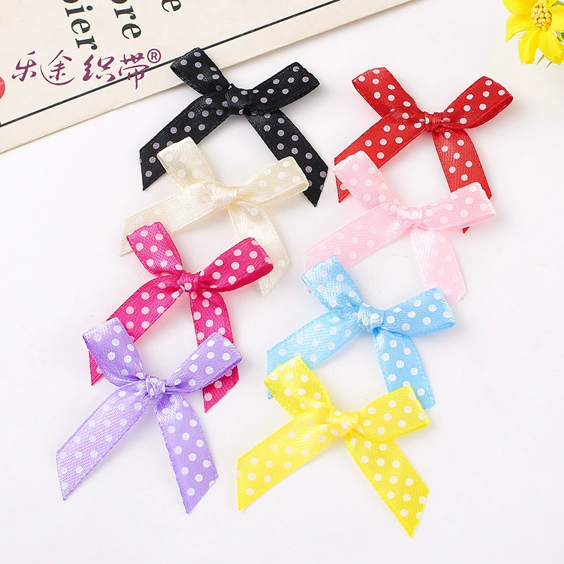 Бантик в горошек в наличии, 10 мм, с принтом в горошек, розовый, детский подарок, галстук-бабочка с медвежонком, бантик в горошек в наличии