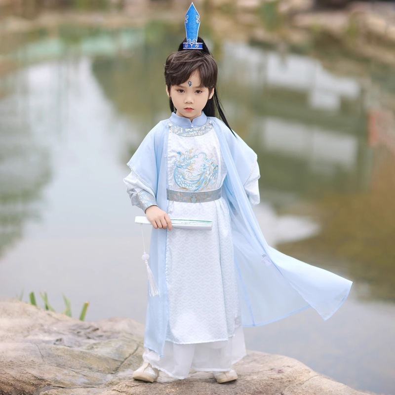男孩汉服敖丙哪吒套装cos儿童魔童降世闹海动漫哪咤2表演出服装春|undefined