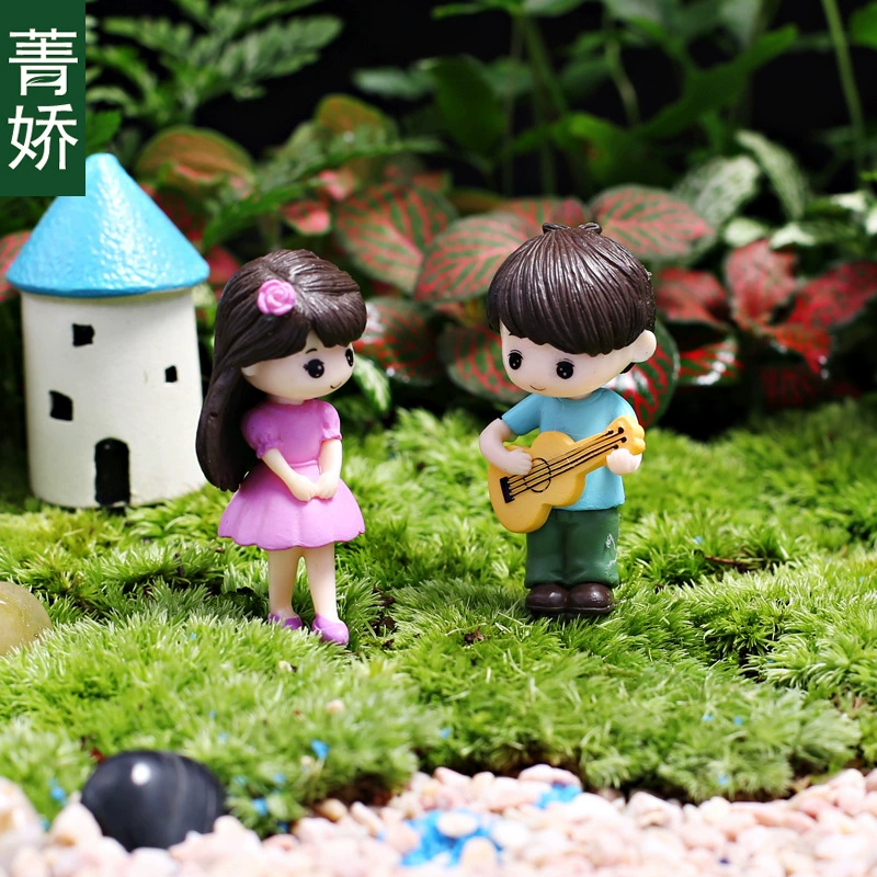 Гитара пара мох мясистый микропейзаж DIY материал горшок Садоводство зеленые растения Цветочные украшения