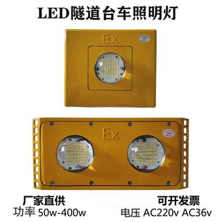 LED隧道黄色灯50w100w200w400w台车投光灯220v照明双头低压 AC36v