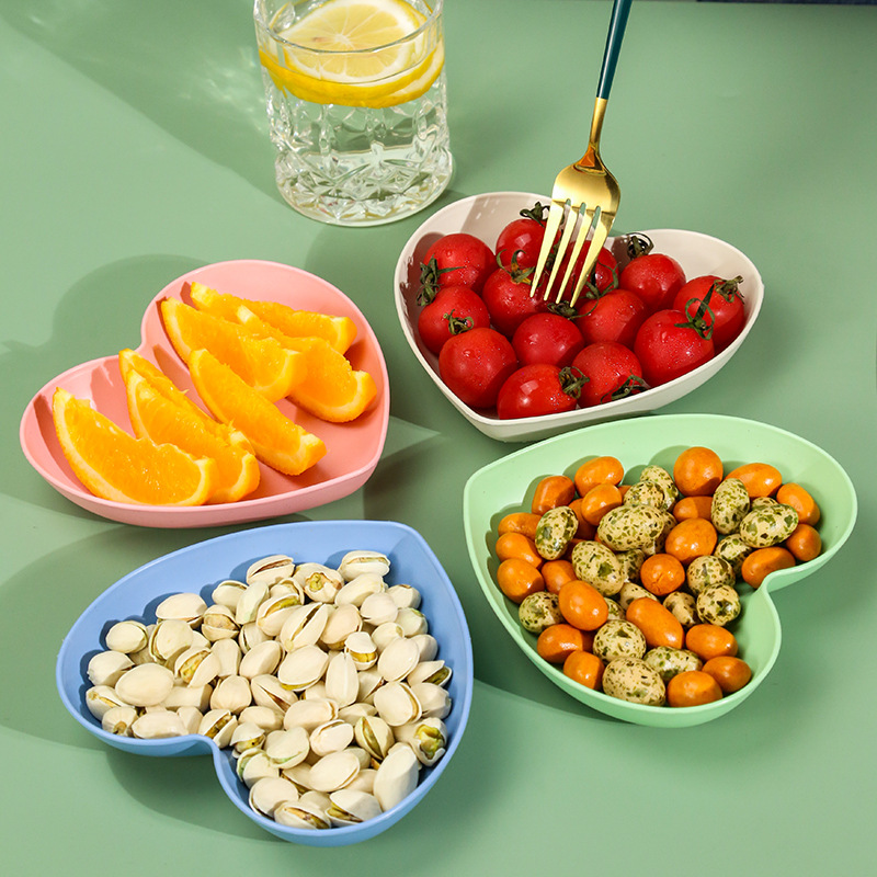 Heart-shaped home bone spitting plate table bone plate Creative home snack plate Fruit plate melon seed plate fruit peel plate garbage