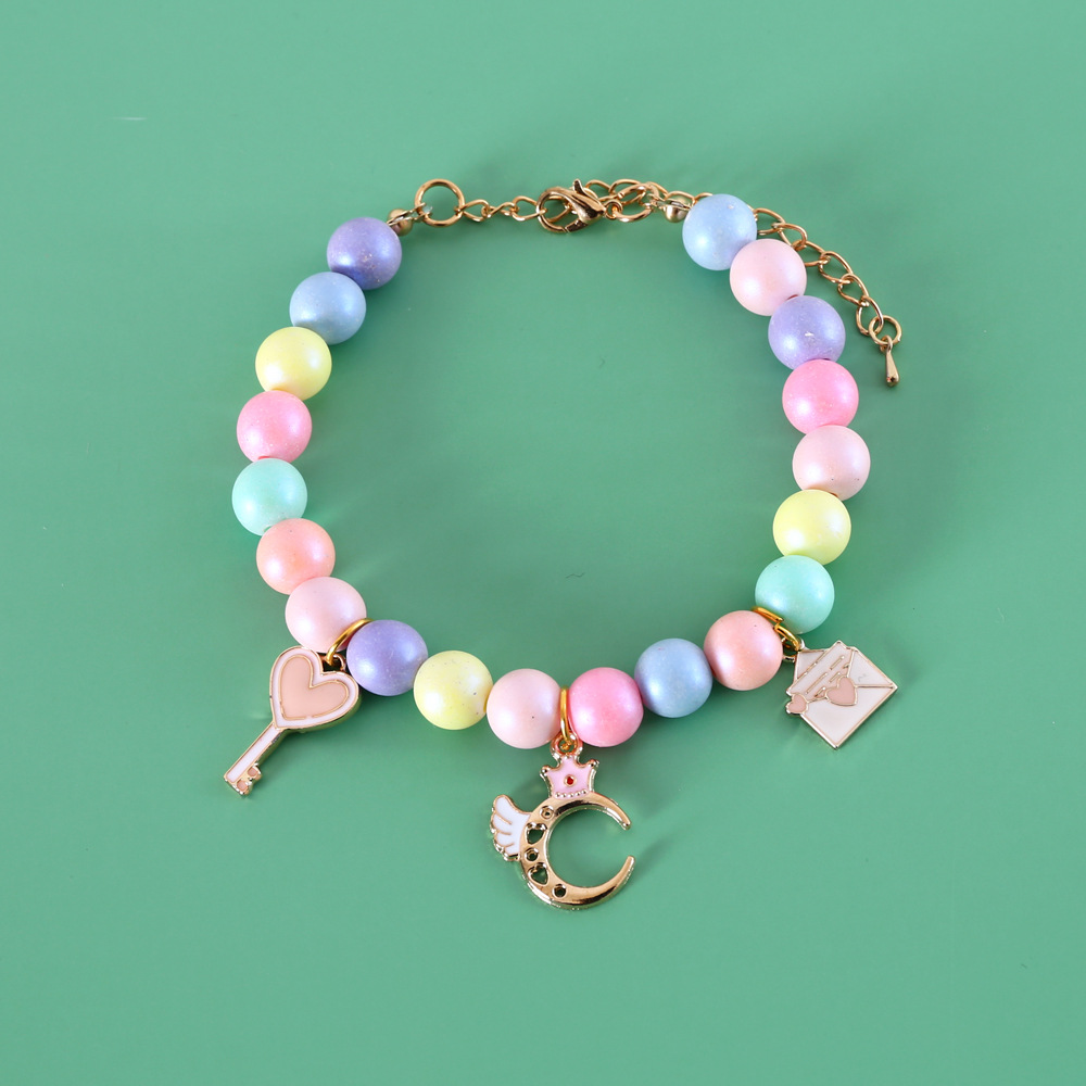Hadas gatos perros perlas de color sueños luna tocado meteorito conejo collar de cumpleaños disparo accesorios pulseras