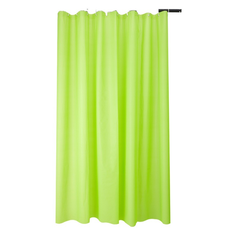 Color sólido moderno simple impermeable y moho-prueba PEVA Cortina de ducha con gancho de color completo