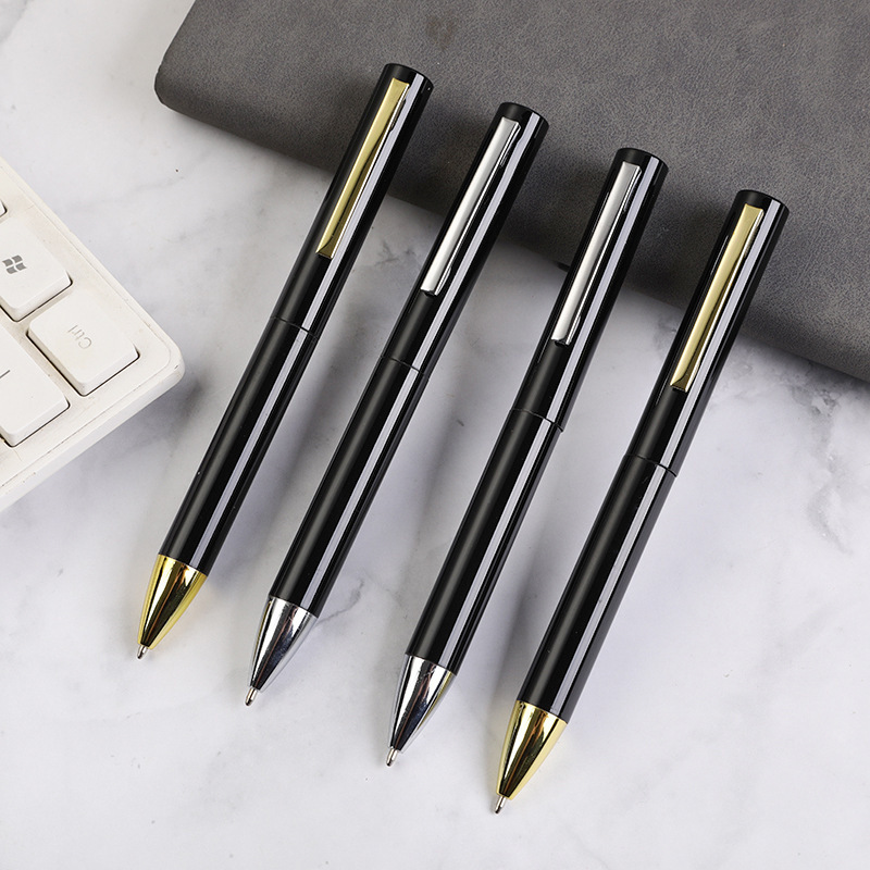Black ballpoint pen for office