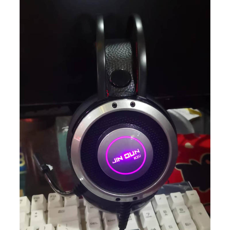 Internet Cafe Headset K2U CompUter Headset Wired Headset Internet Cafe E-sports Game Eating Chicken Noise RedUction USB7.1 Long Microphone