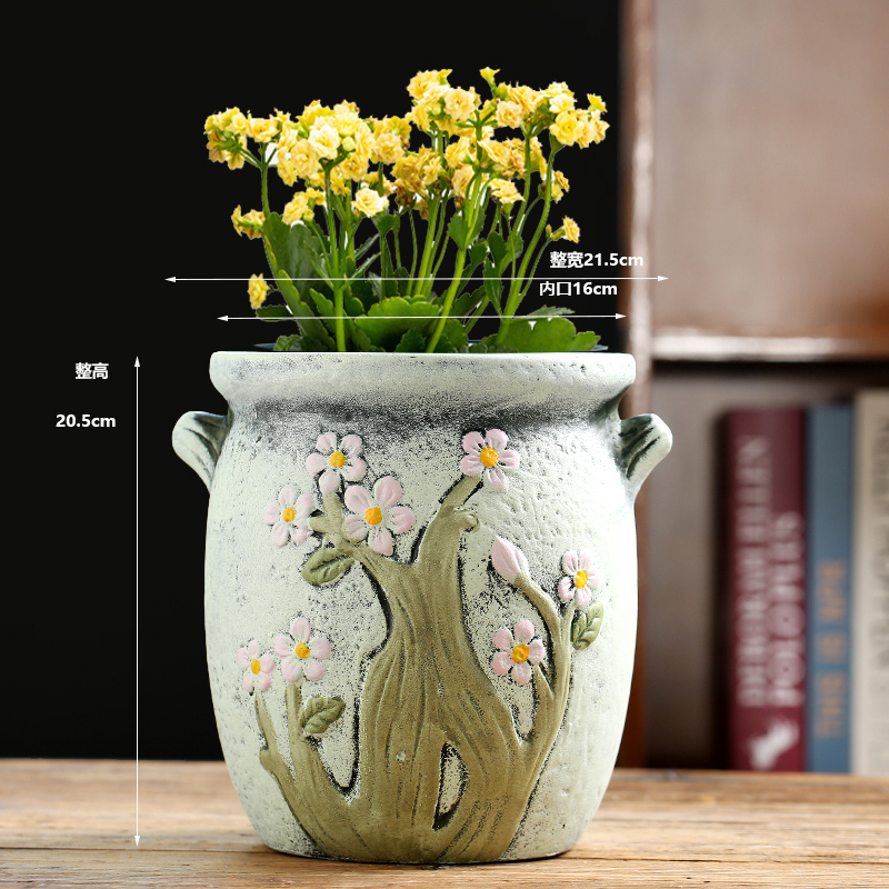 세라믹 - 단일 초대형 매화 꽃 - 조합