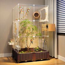 鸟笼生态别墅鹦鹉专用豪华别墅新型防溅大号家用虎皮玄凤牡丹笼子