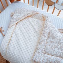 婴儿加厚秋冬豆豆抱被产房春秋新生儿棉包被初生宝宝包裹被襁褓