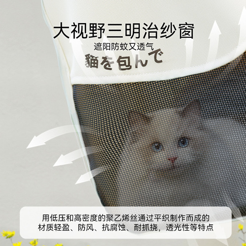 Pet bag, portable cat bag for outings, single-shoulder breathable canvas bag, portable cross-body dog ​​bag, small dog head-exposed cat bag