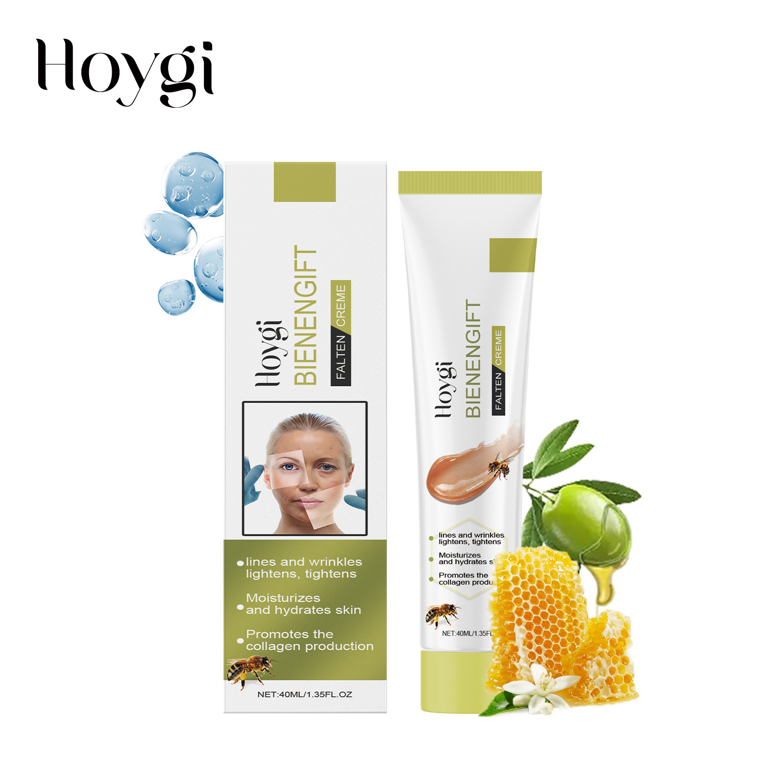 Hoygi Bee Venom Care Cream Is a Gentle, Moisturizing, Smooth, Nourishing, and Elastic Skin Care Cream for Daily Use