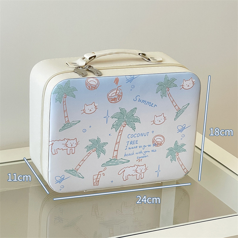 Bolsa de cosméticos linda 2025 nueva caja de almacenamiento de bolsa de lavado de viaje portátil portátil de gran capacidad para mujer