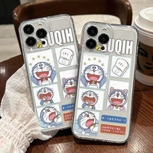 哆啦A梦苹果16PROMAX手机壳卡通17air手机保护套可爱14透明13全包