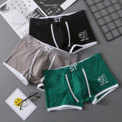 男內褲男士內褲純棉四角褲潮流個性青年平角褲2022年新款男生短褲