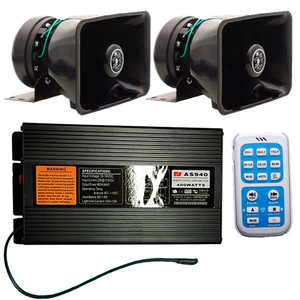 Wireless remote control car alarm system, 400W high-power loudspeaker unit, high-frequency speaker AS940H + 100C speaker