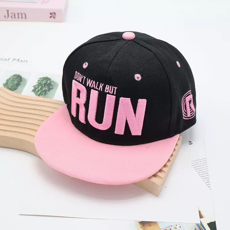 RUN 핑크 엣지 블랙 탑