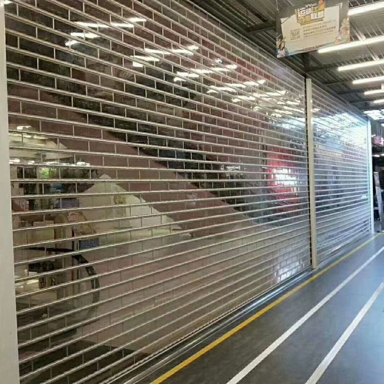 Jinan Manufacturer Customized Industrial Lift Door Crystal See-Through Door Aluminum Alloy Rolling Shutter Curtain Piece House Garage Door