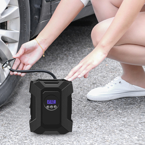 车载充气泵便携式轮胎打气泵车用电动打气筒冲气泵汽车用品批发