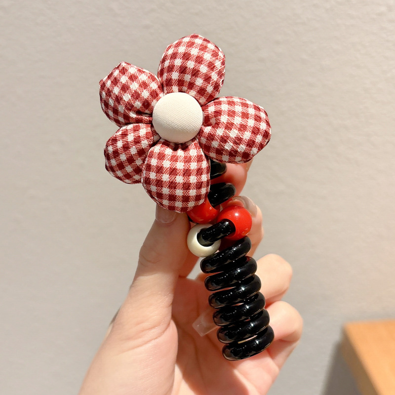 Trenza de burbuja de temperamento de moda, cuerda para el cabello, lazo para el cabello, nuevos accesorios para el cabello de alta gama para mujeres, cola de caballo simple, línea telefónica trenzada, banda de goma