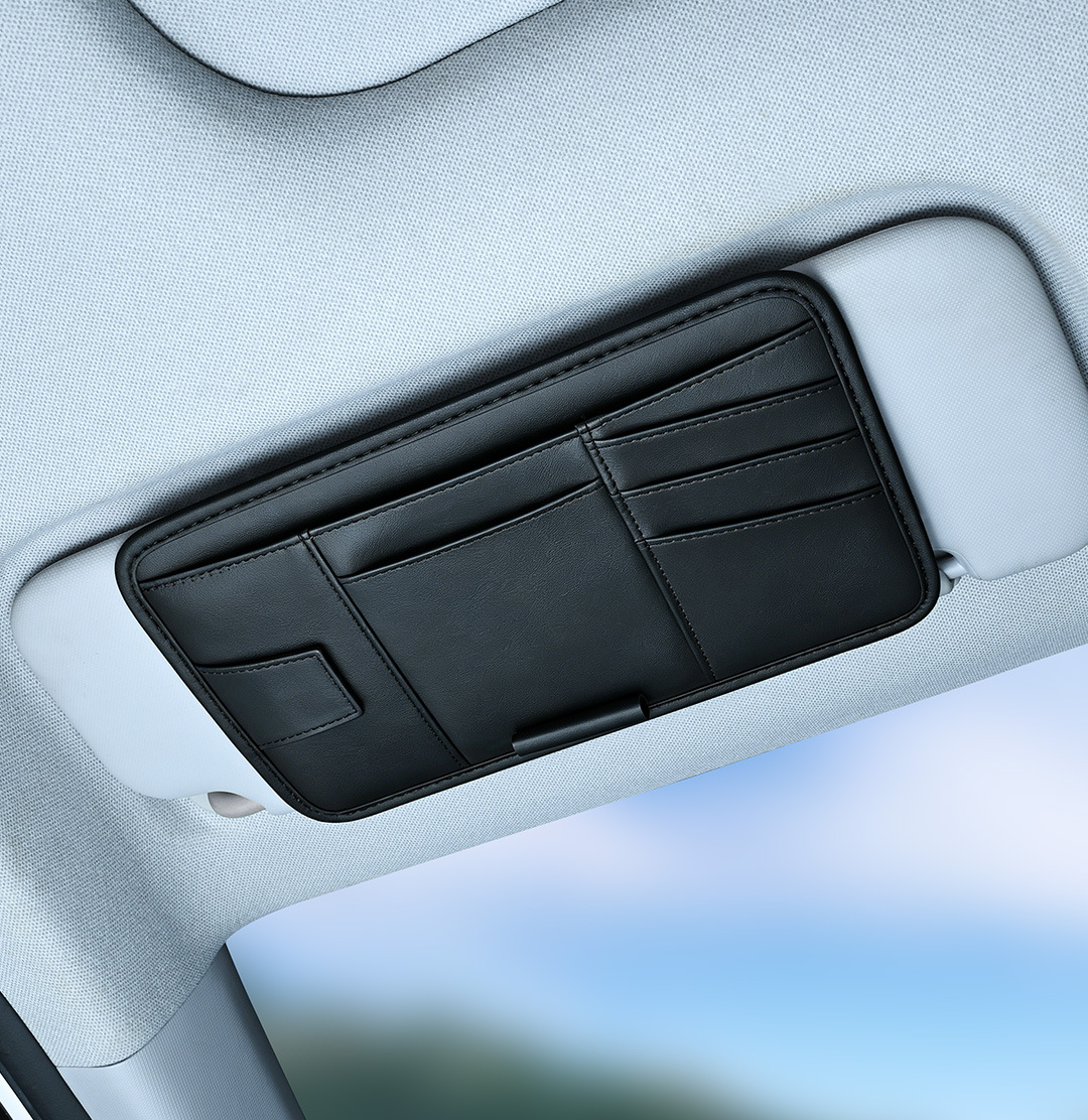 Car Sun Visor Storage Clip, Multi-Functional Car Interior Glasses Clip, Card Holder, Storage Bag, Document Holder, Storage Set