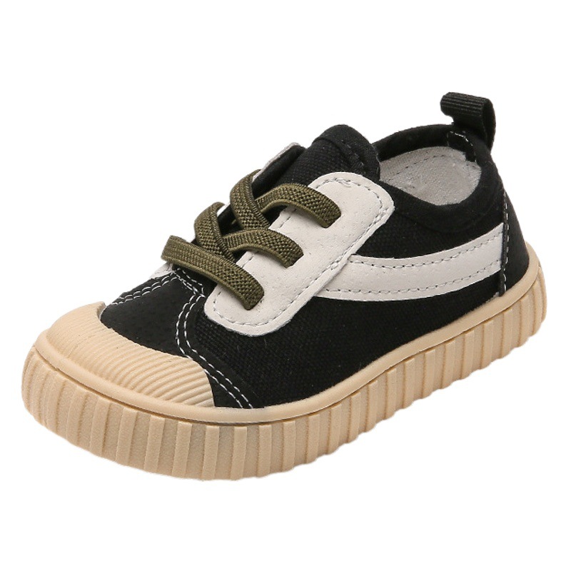 Selección estricta 2024 Tiger Monitor zapatos de tablero de primavera para niños y niñas con punta cerrada anti-kick estudiante casual zapatos blancos zapatos de galletas