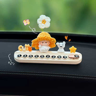 Animal Figurine Car Temporary Parking: Nömrəli dayanma kartı