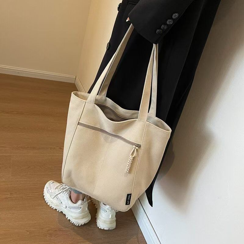Japanese-style New Waterproof Nylon Casual Cross-border Spring Summer Single Shoulder Canvas Bag Women's Designer Large Capacity Commute Tote Bag