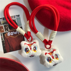 小紅の本の同モデルの国の潮はライオンのぬいぐるみのinsのかわいい個性の贈り物の携帯電話の縄のかばんのペンダントの赤いペンダントを目覚めさせます。
