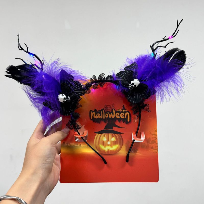 ハロウィンヘッドバンド、女性用、面白い小悪魔、カボチャのヘッドバンド、写真撮影、メイクアップパーティー、フェスティバル、パフォーマンス用ヘアアクセサリー|undefined