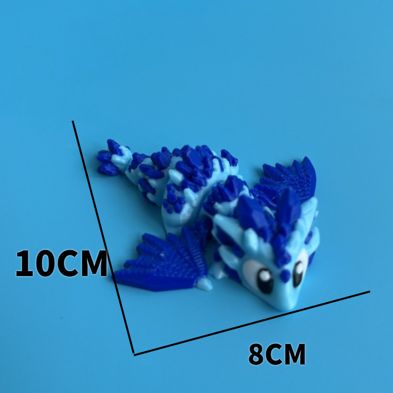 3D打印飞行龙全身可活动宝石飞行龙迷你摆件花瓣龙蛋套装儿童玩具|undefined