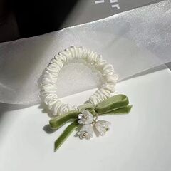 Charming Fairy Orchid Butterfly Knot Hairband with Advanced Feel, High-Beauty, High-Elasticity Large Elastic Hair Tie