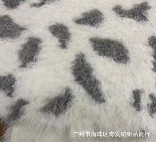 源头厂家人造羊卷毛印花  鞋帽 箱包家纺 广州十三行服装热销面料