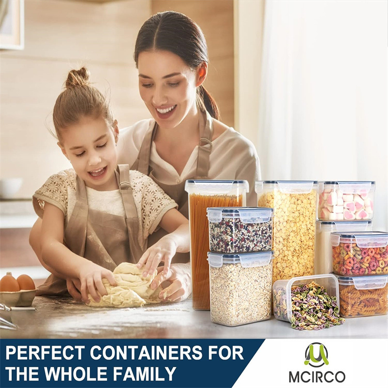 Transfronterizo en stock PP crisper sellado tarro refrigerador Cocina Comida tarro granos almacenamiento tarro snack almacenamiento