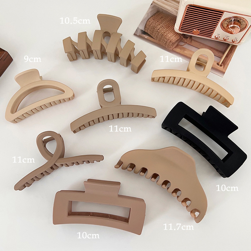 Corea del Sur nuevo Dongdaemun conejo de piel grande clip de pelo de felpa clip de pelo de la espalda de la cabeza horquilla de tiburón clip de horquilla femenina