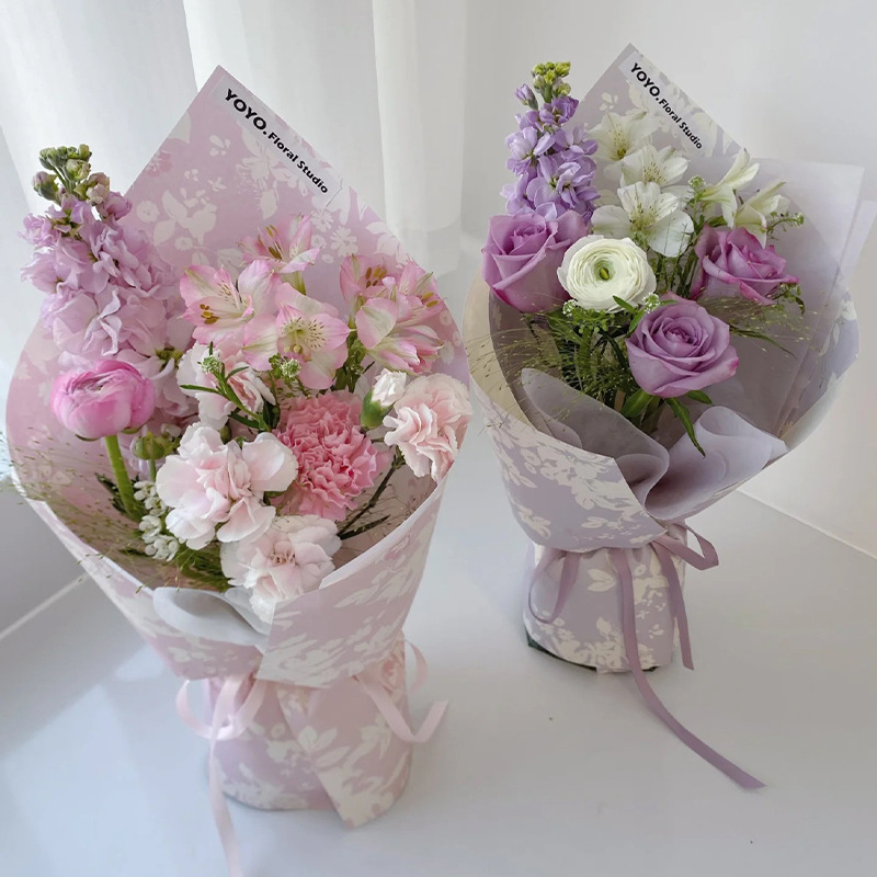 Xiyou romántico clove serie de papel de embalaje espeso kraft ramo de flores de papel de flor florista embalaje de vacaciones