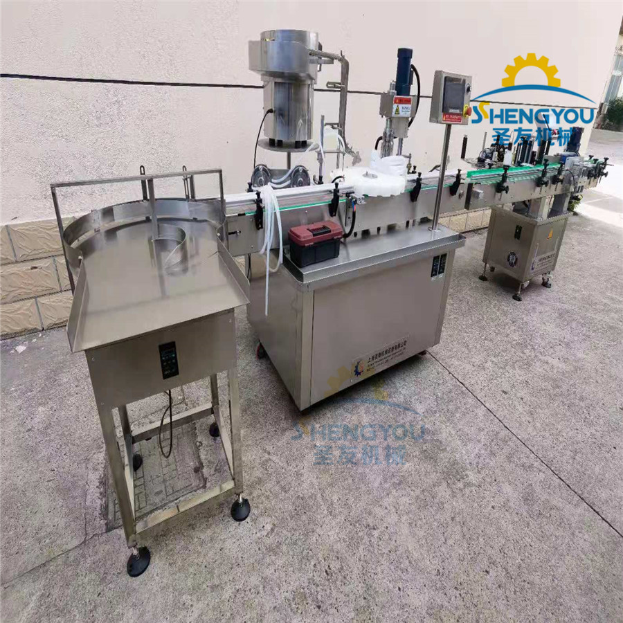 全自动口服液灌装机 翻转式洗瓶吹瓶机 立式不干胶贴标机生产线