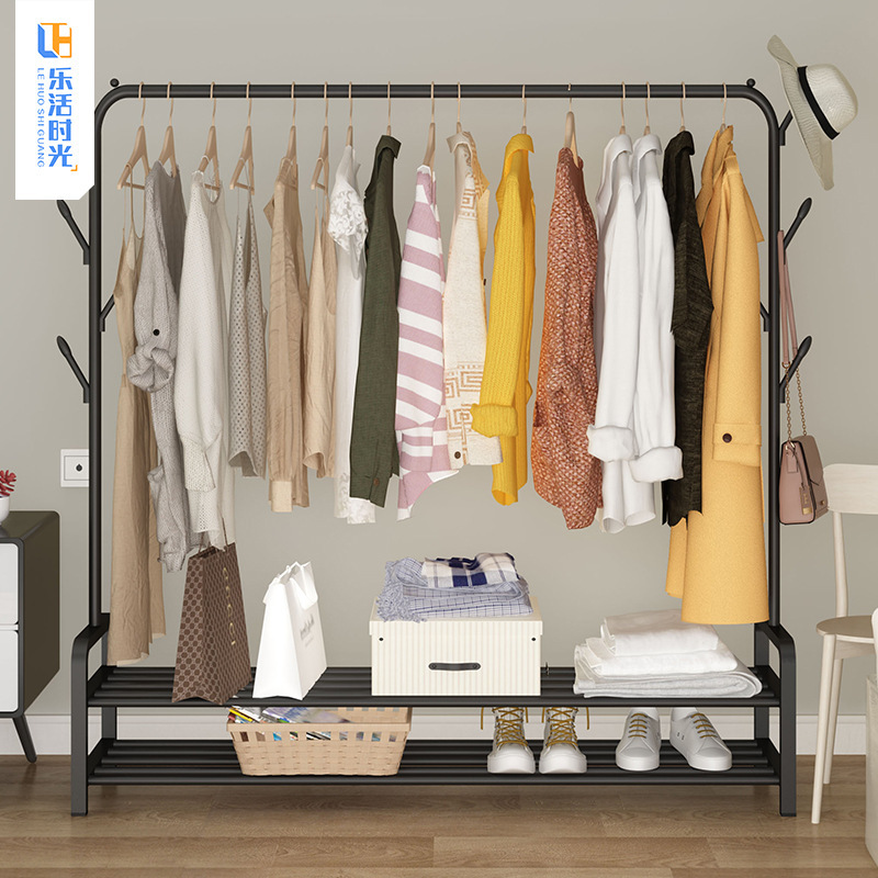 Drying Rack Floor Coat Rack Bedroom Drying Rack Simple Clothes Rod Folding Indoor Balcony Clothes Rack Hanger