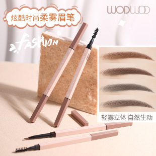 WODWOD cool fashion soft fog eyebrow pencil thin triangle with eyebrow brush waterproof non-makeup students cheap eyebrow pencil wholesale