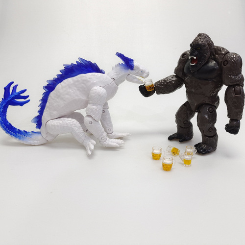 Super-Movable Large-Scale Skull Crawler Walker Lizard Model: Soft Rubber Monster, King Kong Toy with Roaring Snake and Stone Texture by Shimo