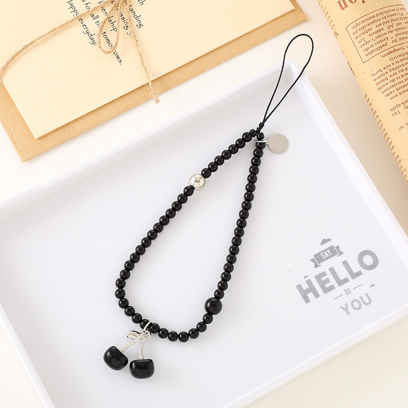 Nuevo color caramelo Oso de dibujos animados Cadena de teléfono móvil DIY caja del teléfono cordón cuadrado