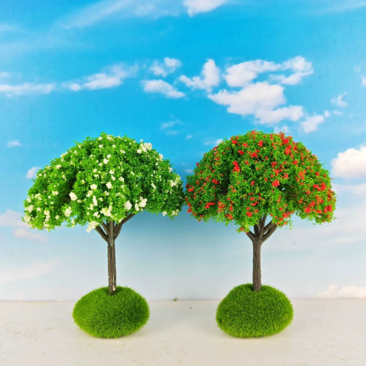 Архитектурная модель песочного стола, архитектурная модель, микроландшафт, украшение, искусственный пластиковый цветок, модель шарового дерева, ножка