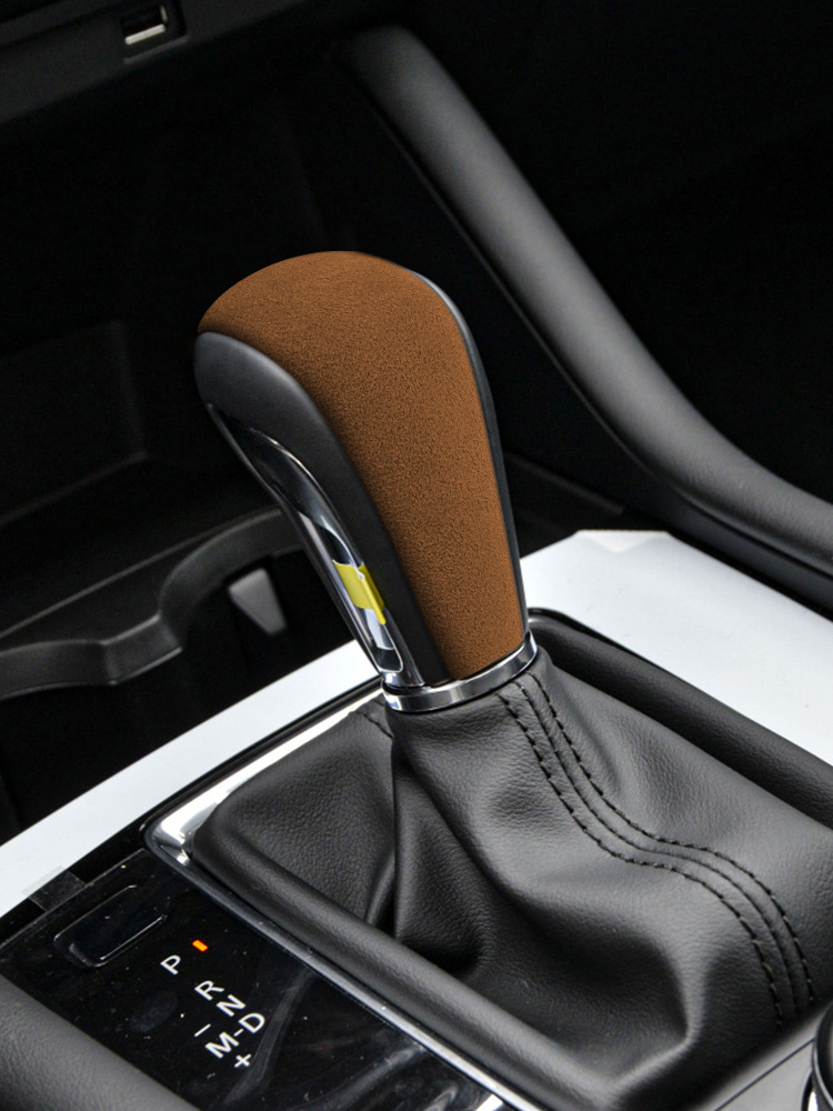 Suitable for Car Mazda Cx-30 Suede Leather Gear Handle Cover Interior Gear Head Shell Protective Cover