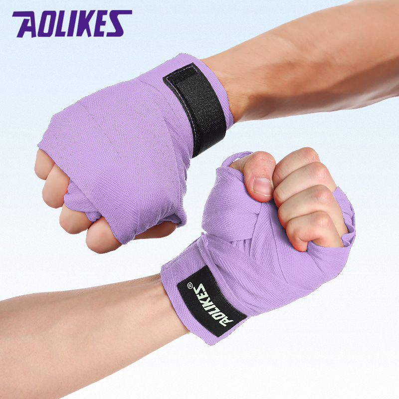 Cinturón de mano atado de boxeo 1.5/3/5 m vendaje elástico algodón absorbente de sudor protector de mano Sanda entrenamiento de Muay Thai cinturón de mano enrollado antideslizante