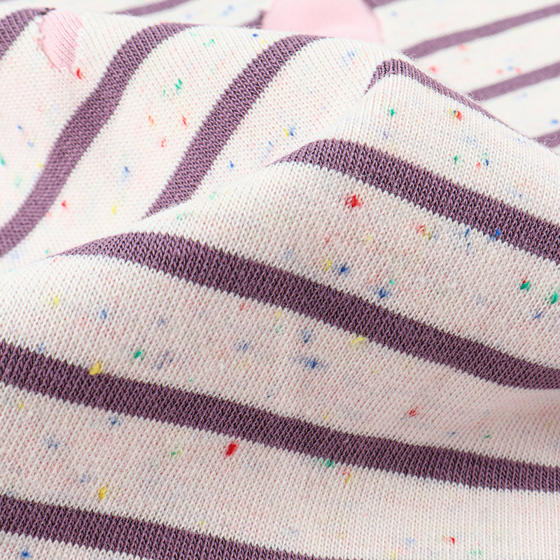 330g彩点华棉条纹打孔复合面料 秋冬针织卫衣家居服复合双面布|undefined