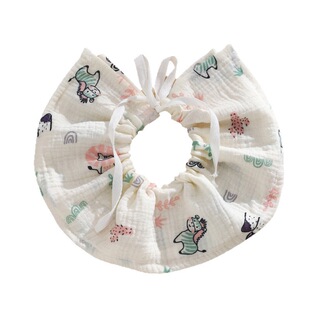Children's cute cotton gauze eating bib 5