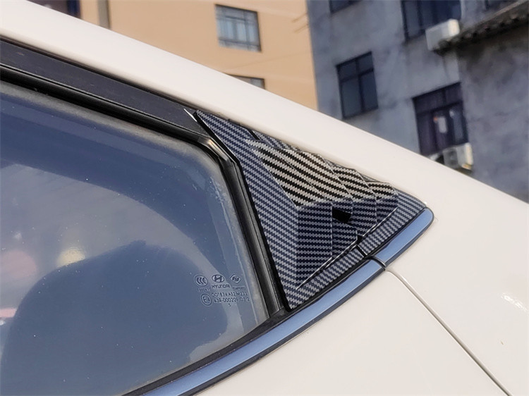 Suitable for Hyundai Langdong Rear Triangular Window Blinds Carbon Fiber Modified Exterior Car Decoration Parts Mustang Style Door