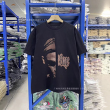 WWE x Travis Scott周边重磅宽松洗水做旧针织短袖T恤